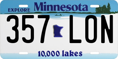 MN license plate 357LON