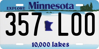 MN license plate 357LOO