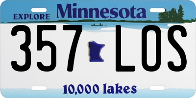 MN license plate 357LOS