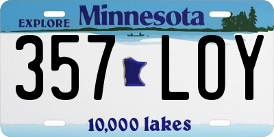 MN license plate 357LOY
