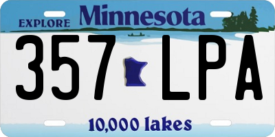 MN license plate 357LPA