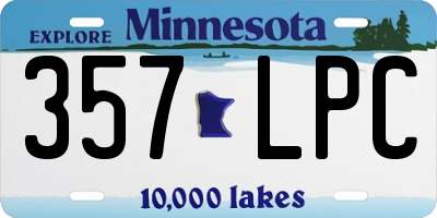 MN license plate 357LPC