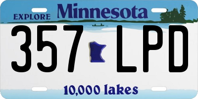 MN license plate 357LPD