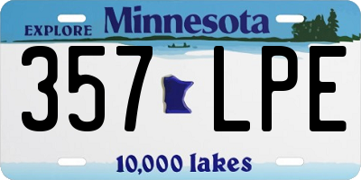 MN license plate 357LPE