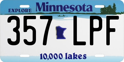 MN license plate 357LPF