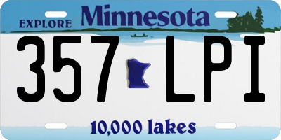 MN license plate 357LPI