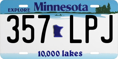 MN license plate 357LPJ