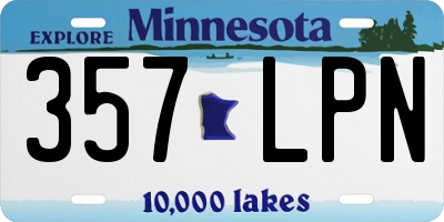 MN license plate 357LPN