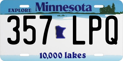 MN license plate 357LPQ