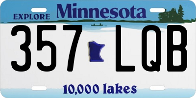 MN license plate 357LQB