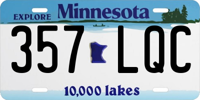 MN license plate 357LQC
