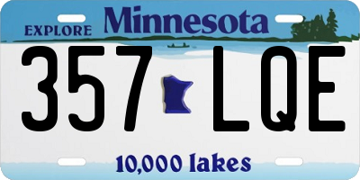 MN license plate 357LQE