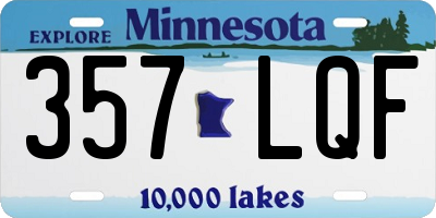 MN license plate 357LQF