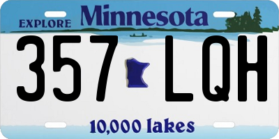 MN license plate 357LQH