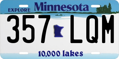 MN license plate 357LQM