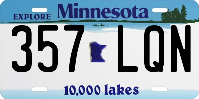 MN license plate 357LQN