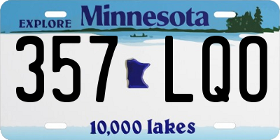 MN license plate 357LQO