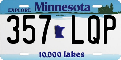 MN license plate 357LQP