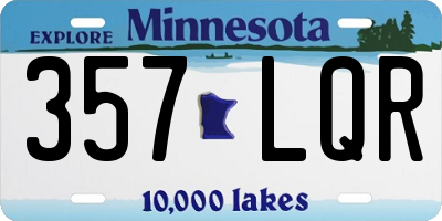 MN license plate 357LQR