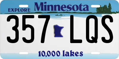 MN license plate 357LQS