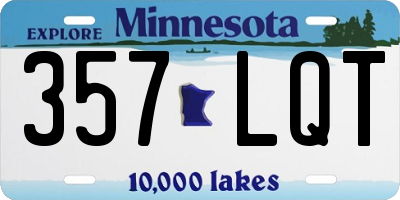 MN license plate 357LQT