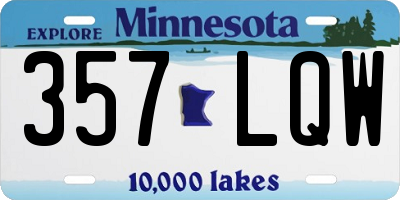 MN license plate 357LQW