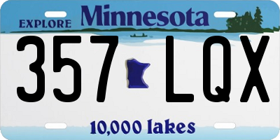 MN license plate 357LQX