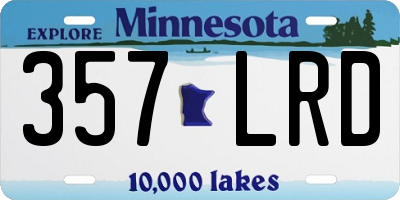 MN license plate 357LRD