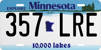 MN license plate 357LRE