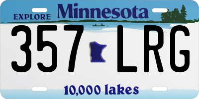 MN license plate 357LRG