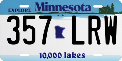 MN license plate 357LRW