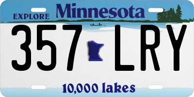 MN license plate 357LRY