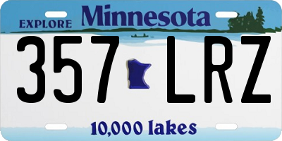 MN license plate 357LRZ
