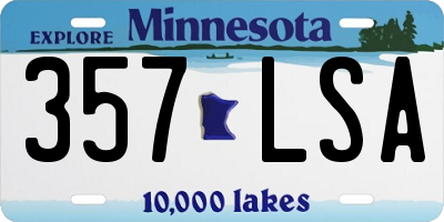 MN license plate 357LSA
