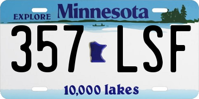MN license plate 357LSF