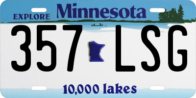 MN license plate 357LSG