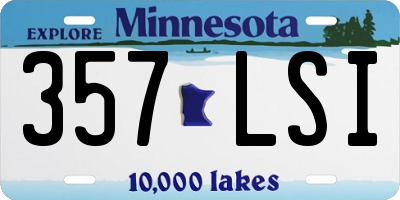 MN license plate 357LSI