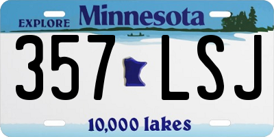 MN license plate 357LSJ