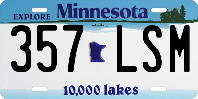 MN license plate 357LSM