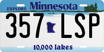MN license plate 357LSP