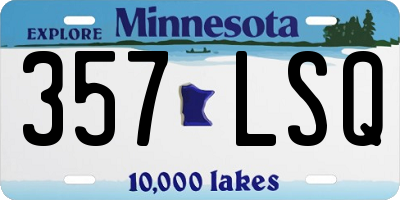 MN license plate 357LSQ