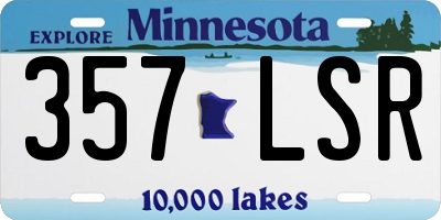 MN license plate 357LSR