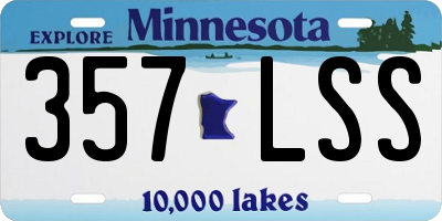 MN license plate 357LSS