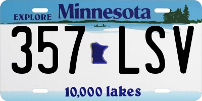 MN license plate 357LSV