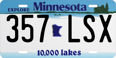 MN license plate 357LSX