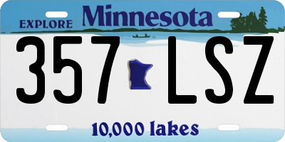 MN license plate 357LSZ
