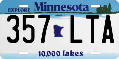 MN license plate 357LTA