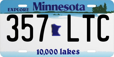 MN license plate 357LTC