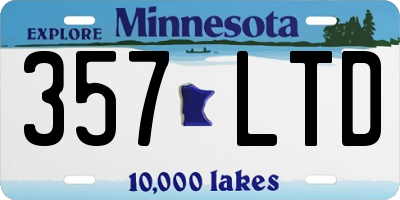 MN license plate 357LTD