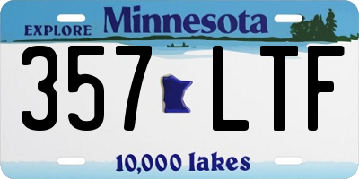 MN license plate 357LTF